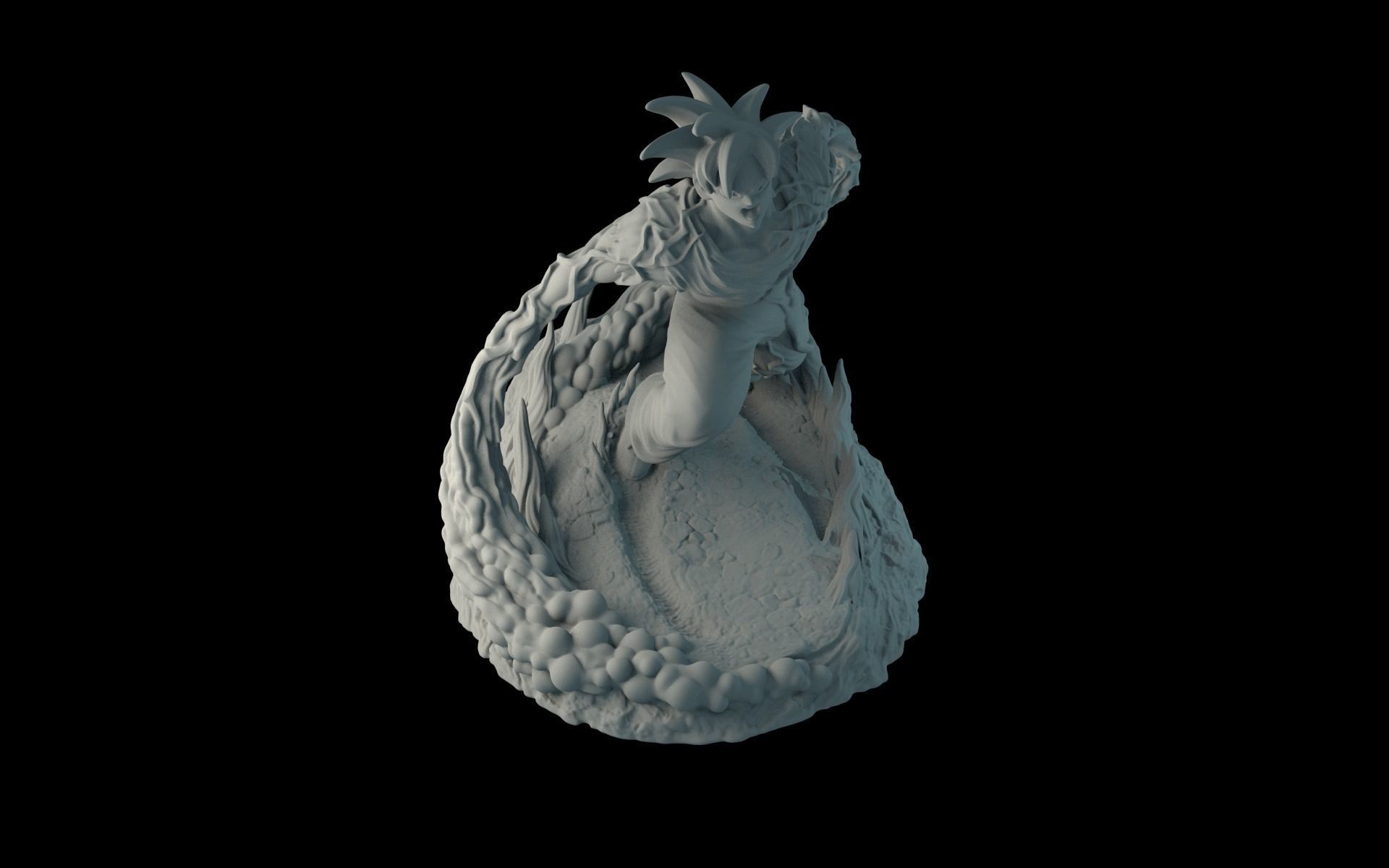 Dragon Ball Z Goku on the stand 3D print model_9