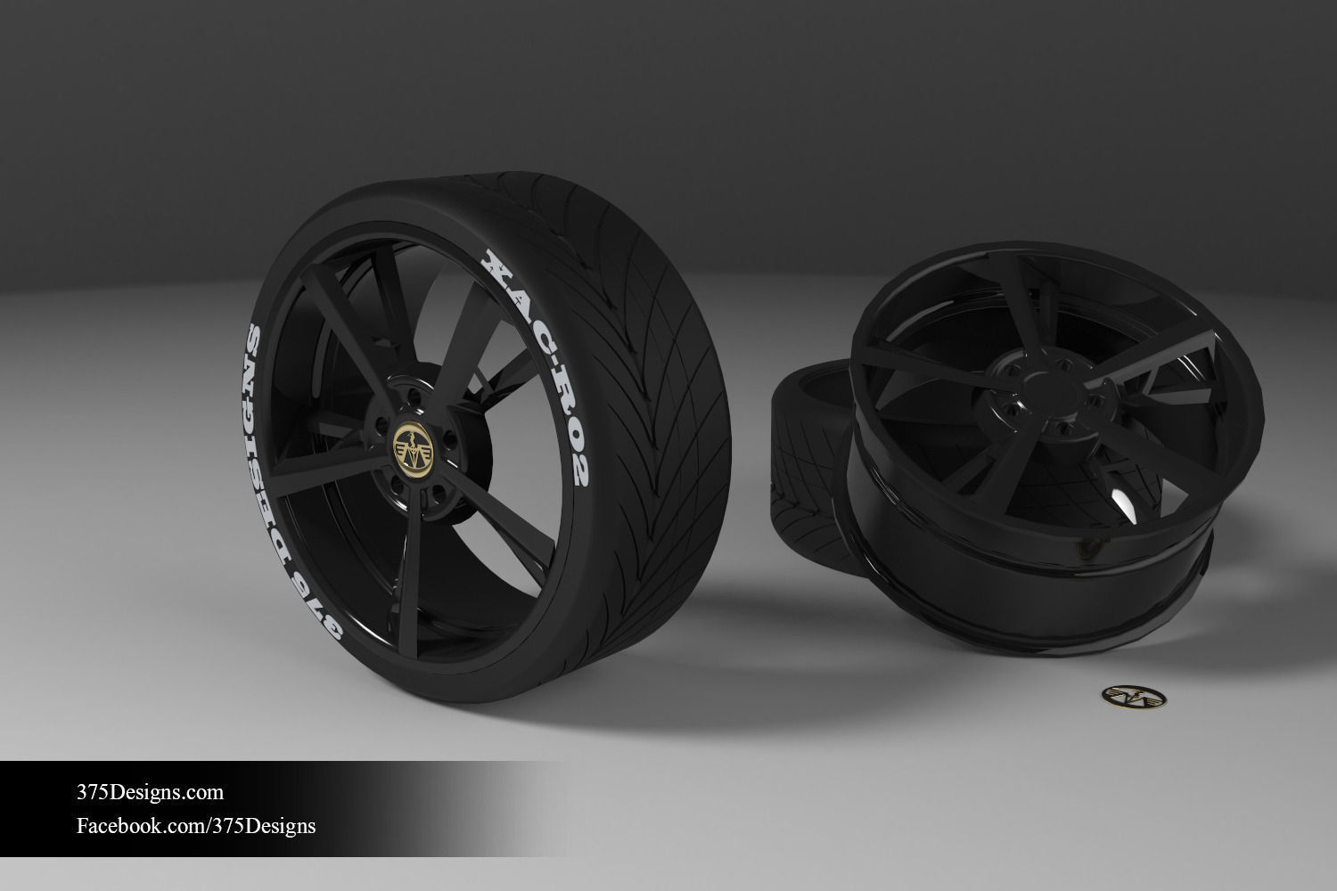 Tyre  Rim XAC-R02 Free 3D model_2