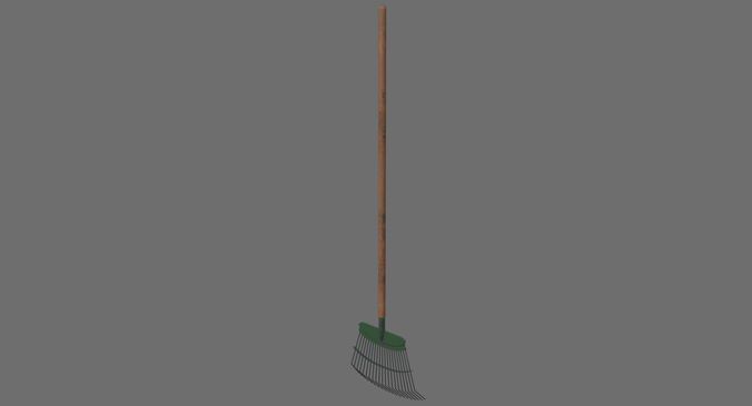 Rake 1B Low-poly 3D model