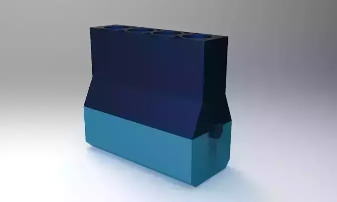 Request Four cylinder engine mechanism 1 3D model