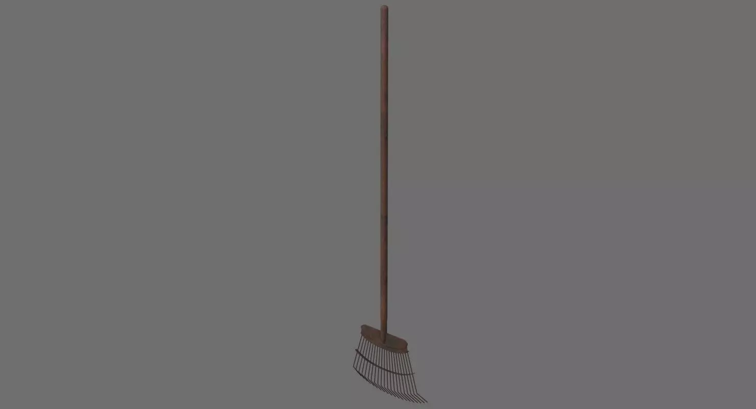 Rake 1C Low-poly 3D model_0