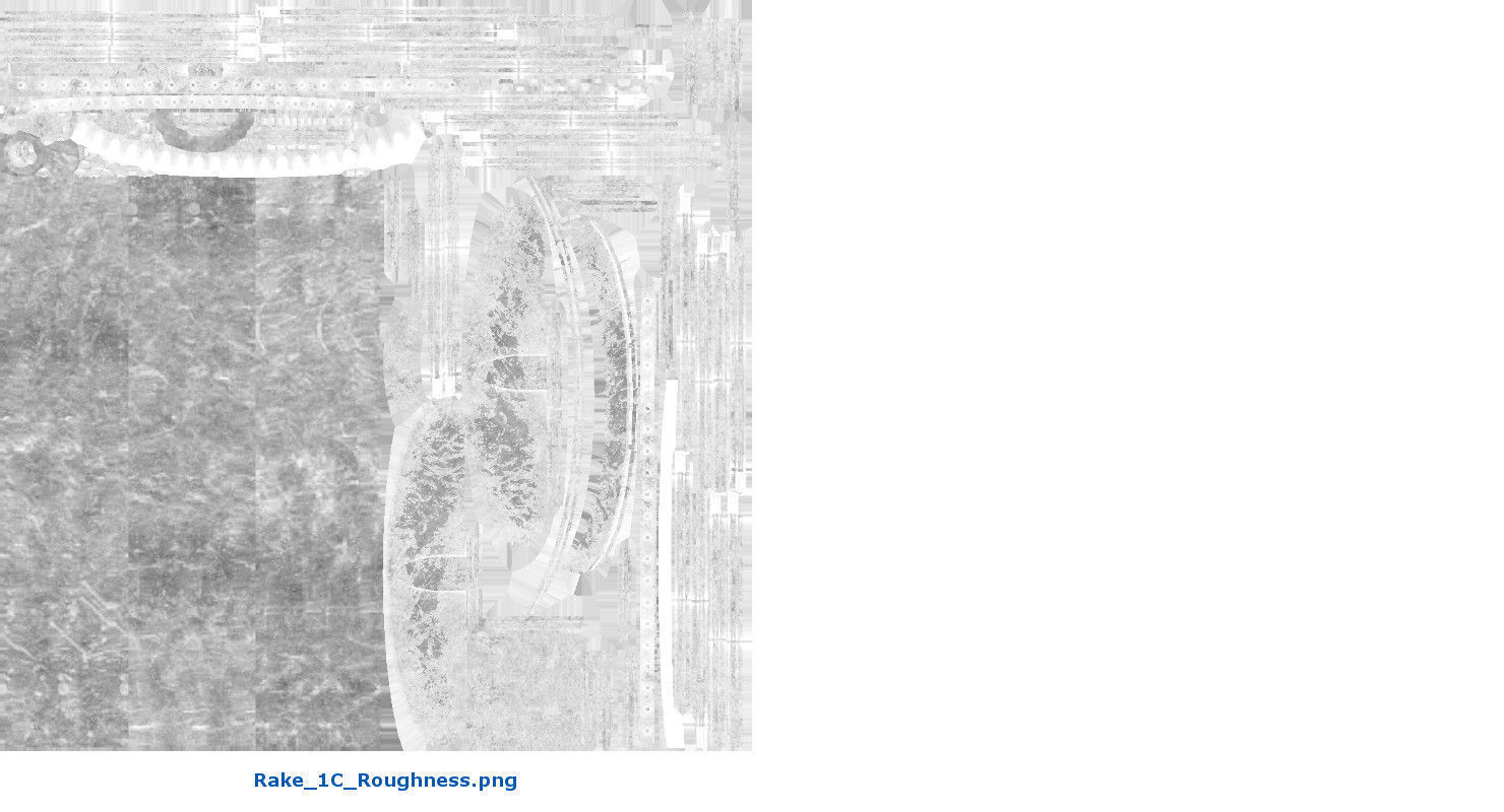 Rake 1C Low-poly 3D model_10