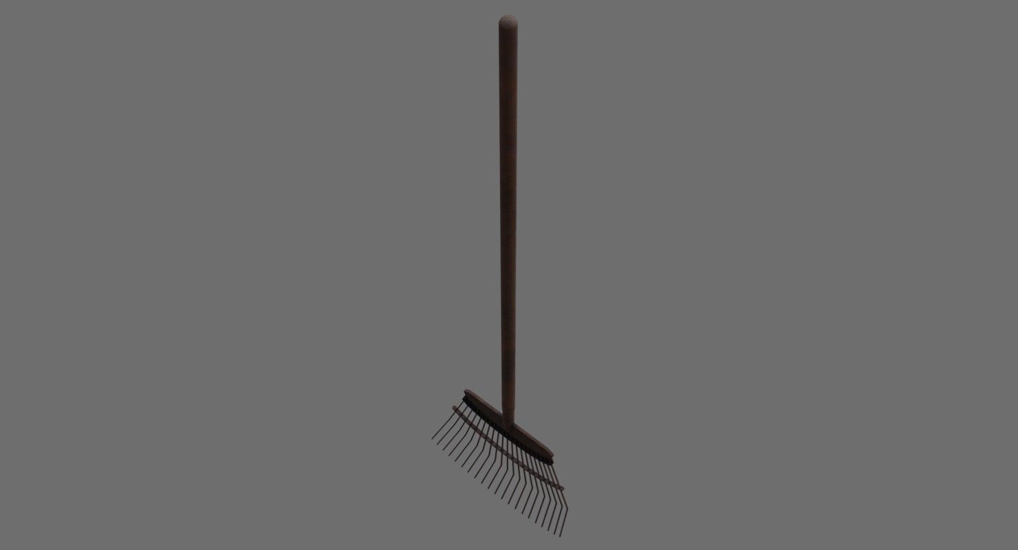 Rake 1C Low-poly 3D model_2