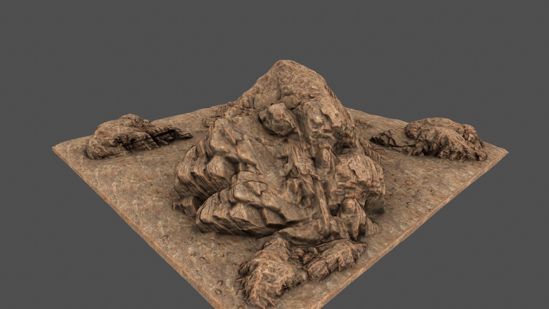 desert rocks 1 Low-poly 3D model_5