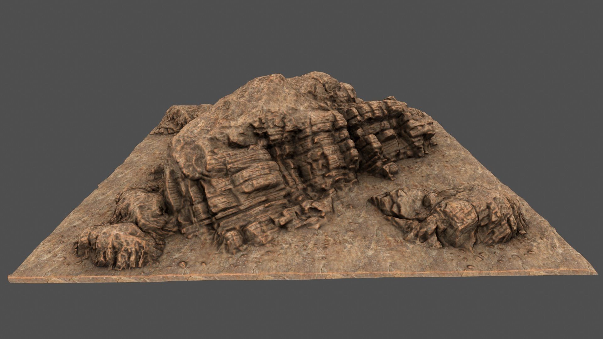 desert rocks 1 Low-poly 3D model_1