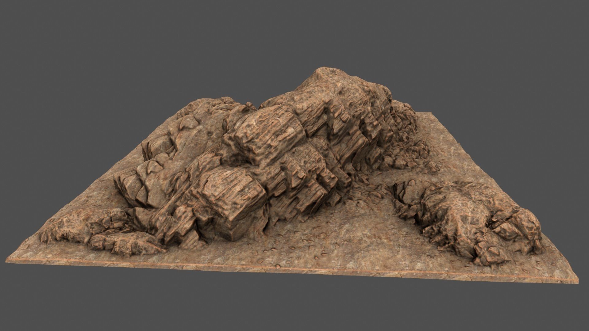 desert rocks 1 Low-poly 3D model_6