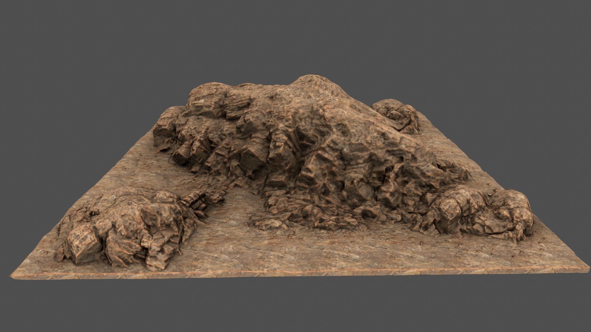 desert rocks 1 Low-poly 3D model_4