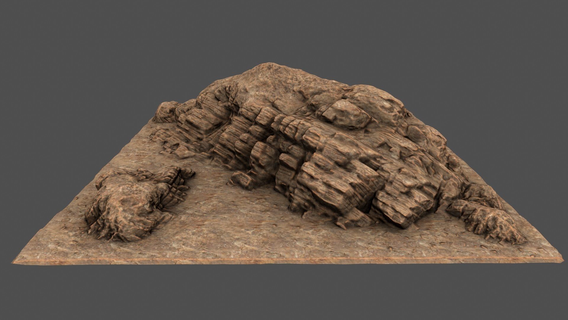 desert rocks 1 Low-poly 3D model_7