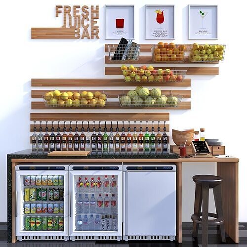 Juice Bar 02 3D model