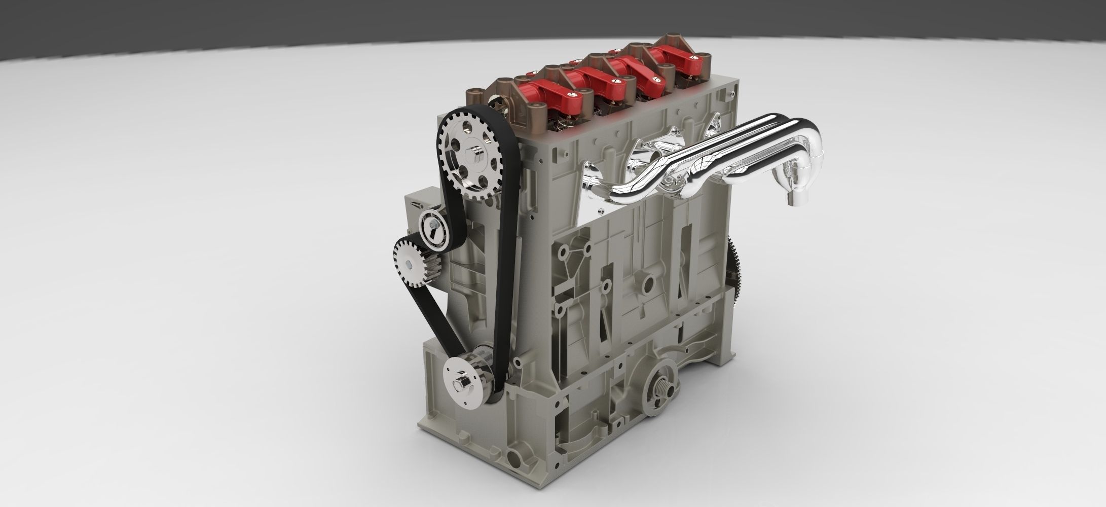 PSA TU1 Engine 11 L Peugeot 206 free 3D Model