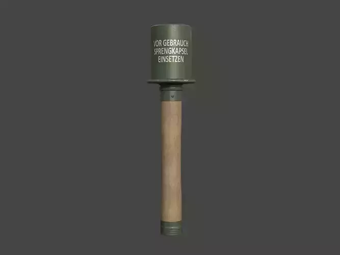M24 hand grenade Low-poly 3D model
