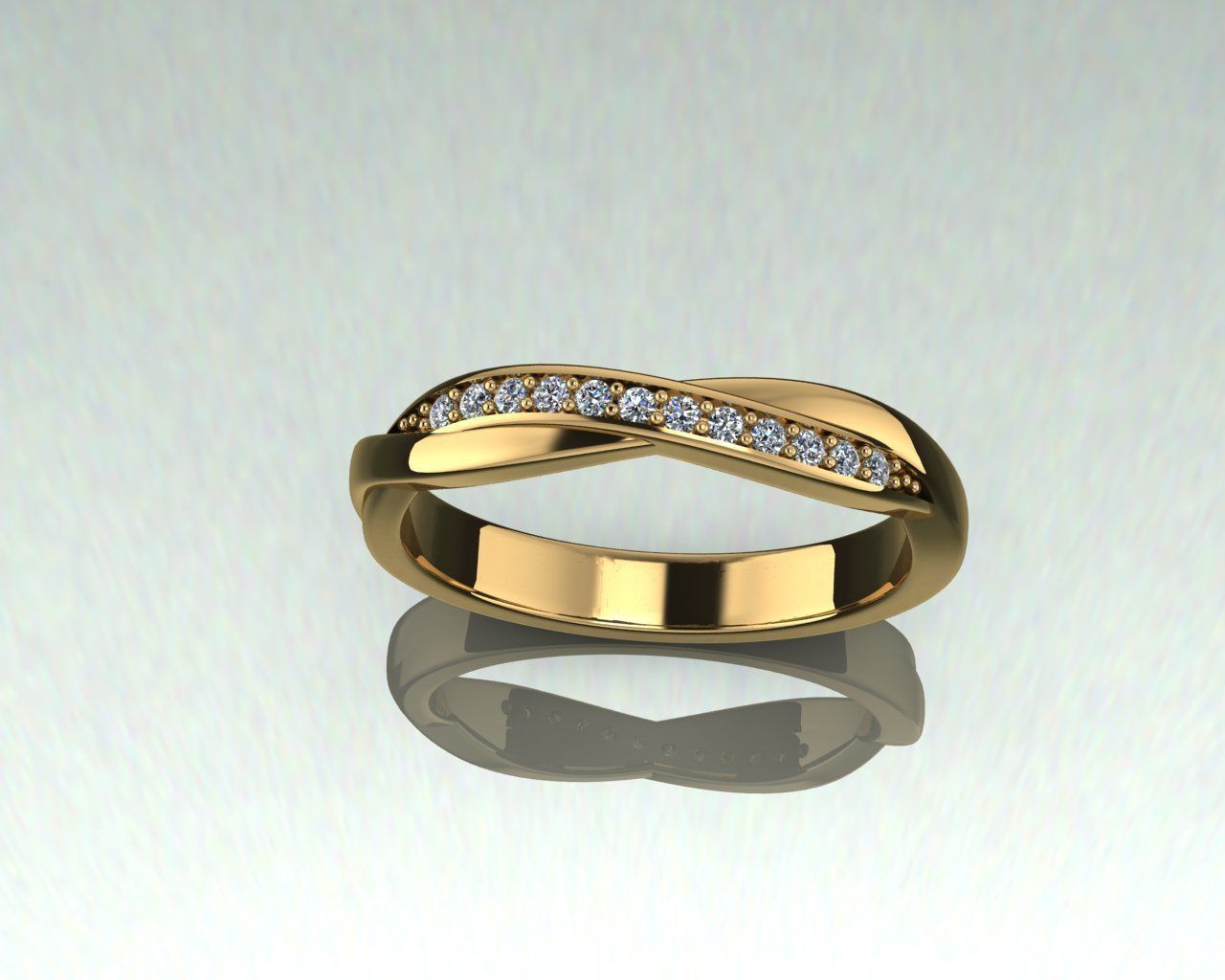 Wedding Ring 3D print model_1