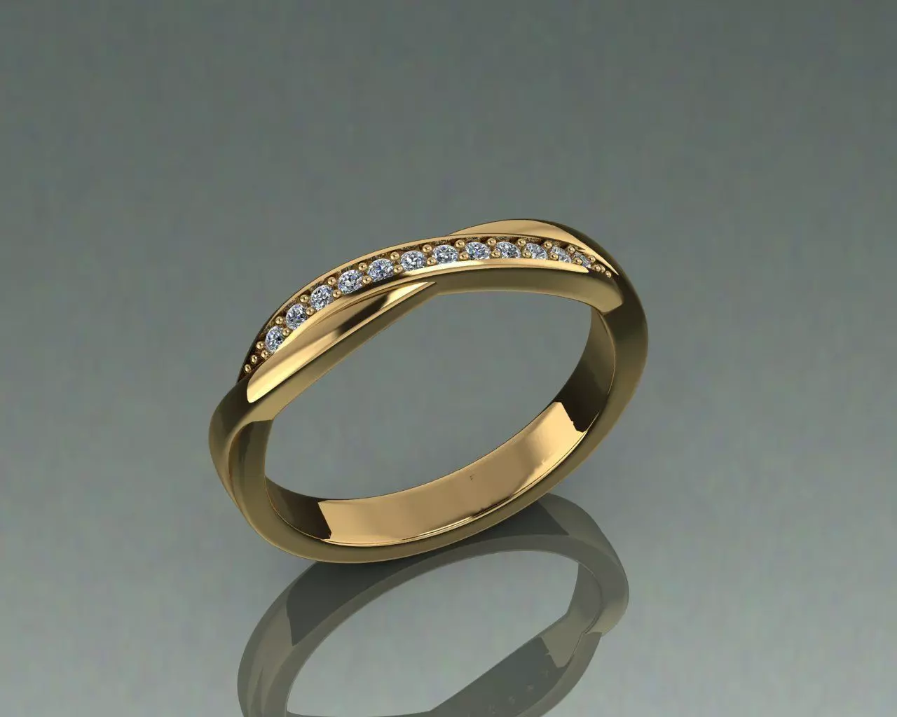 Wedding Ring 3D print model_0