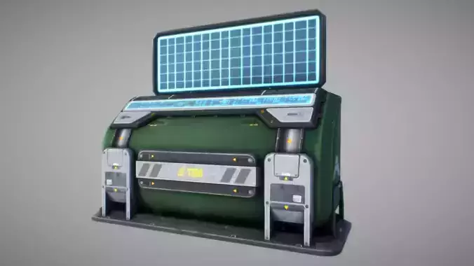 Sci Fi Console 01 Low-poly 3D model