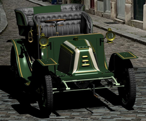 Renault Type G Voiturette Semi-coupe car 1902 3D model