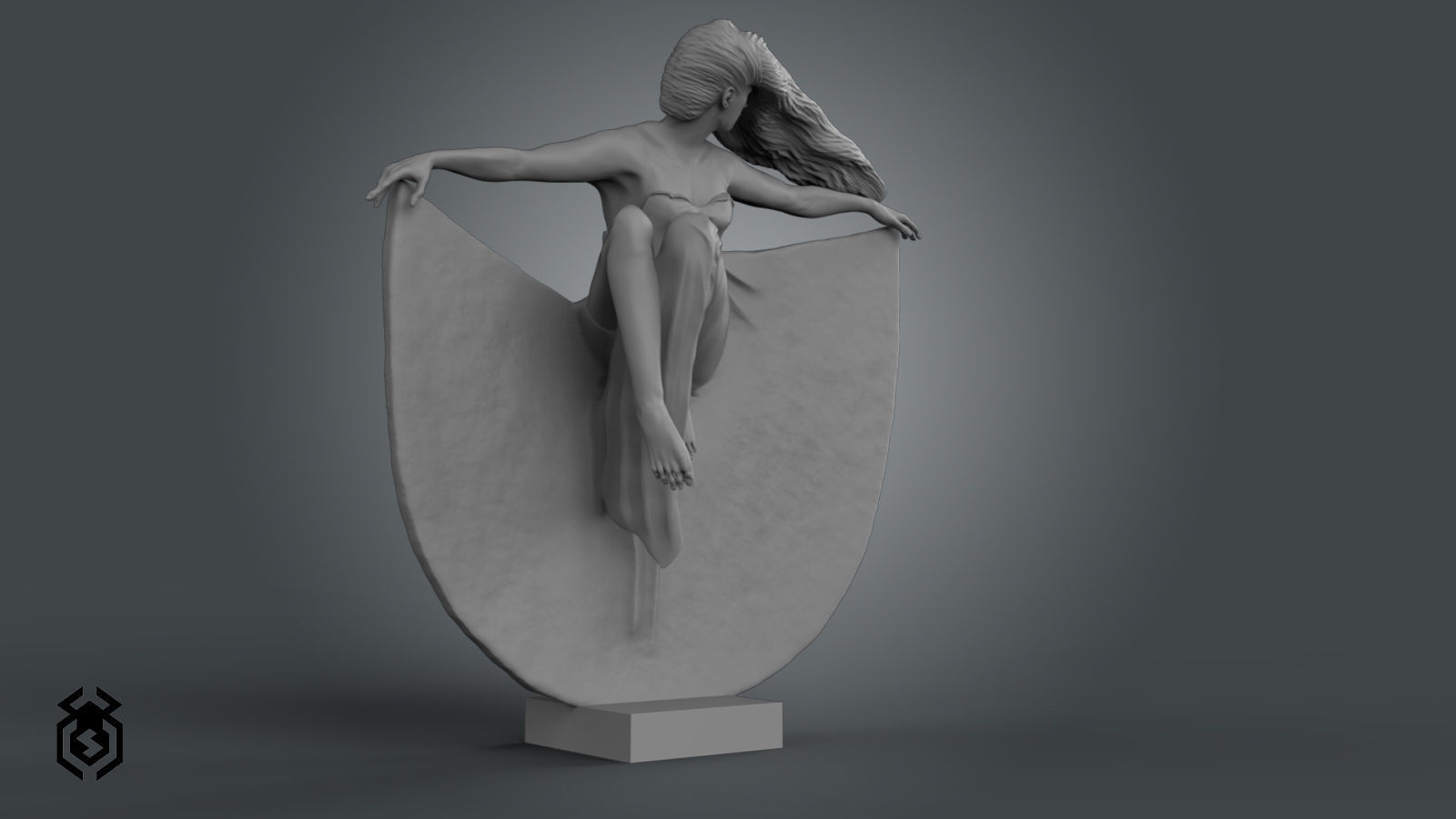 Sky Girl 3D print model_2