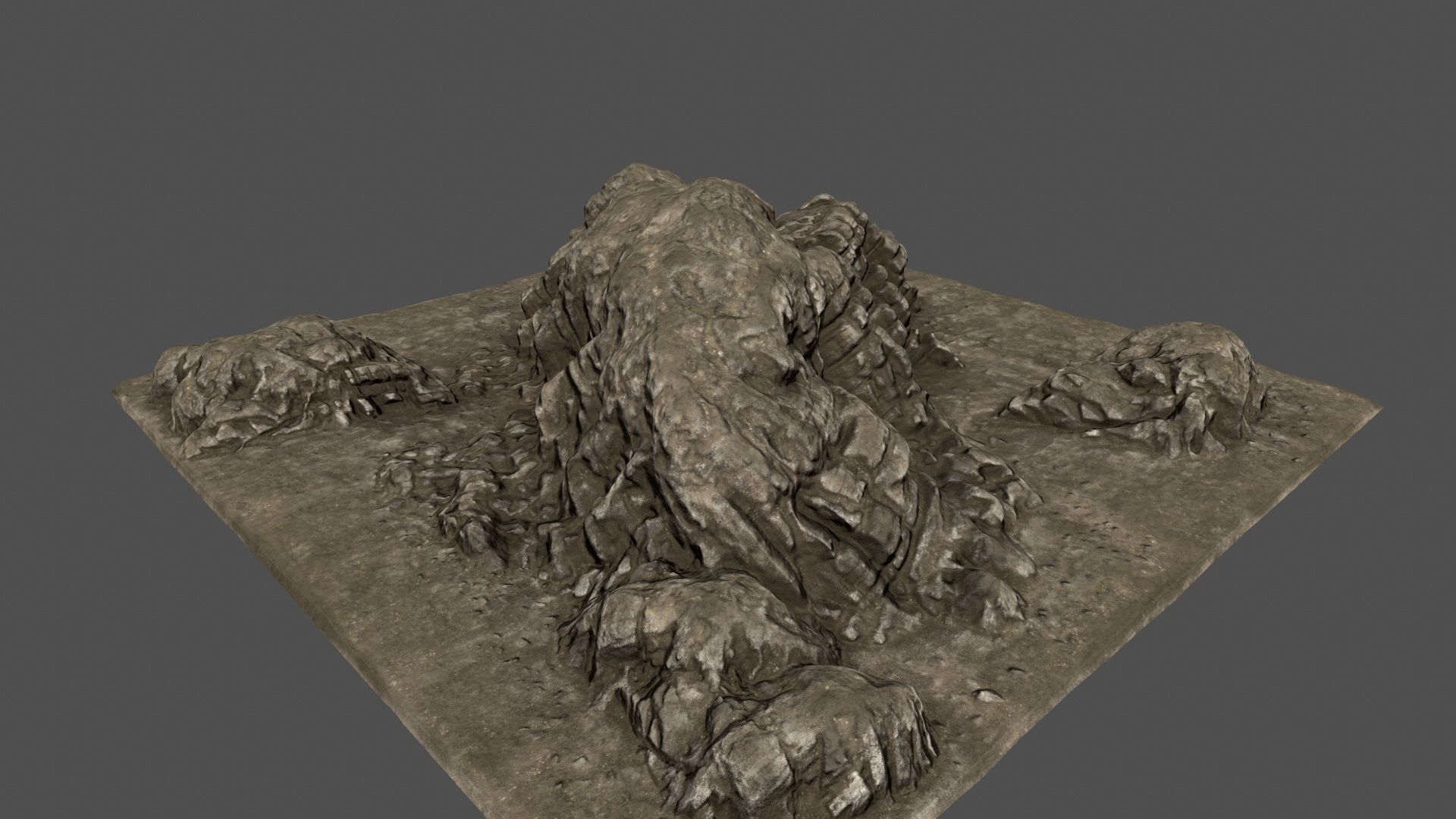 desert rocks 2 Low-poly 3D model_2
