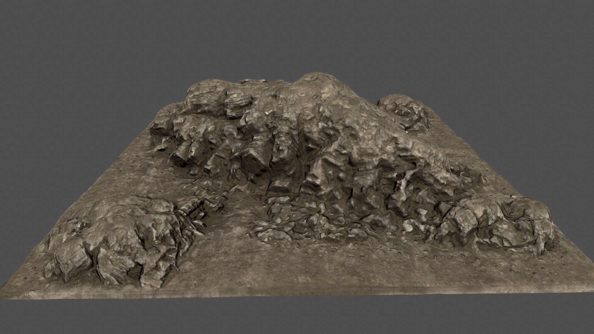 desert rocks 2 Low-poly 3D model_4