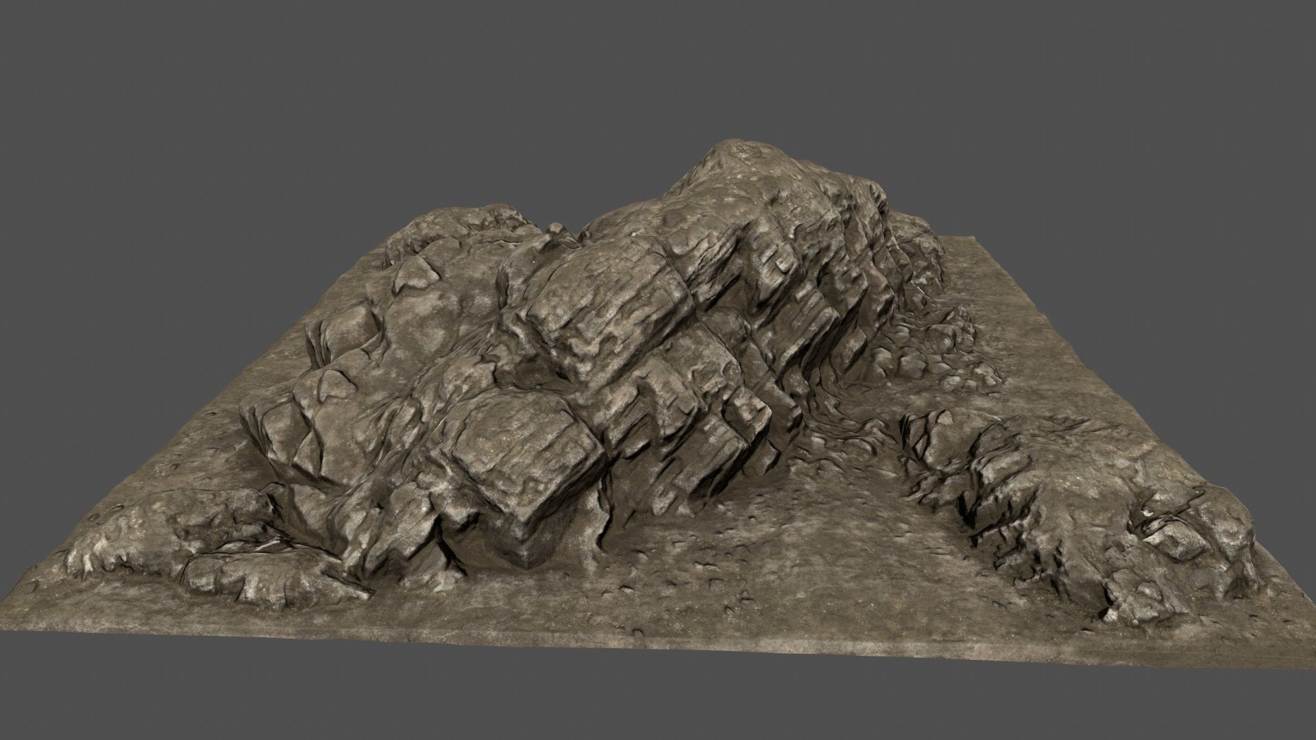 desert rocks 2 Low-poly 3D model_7