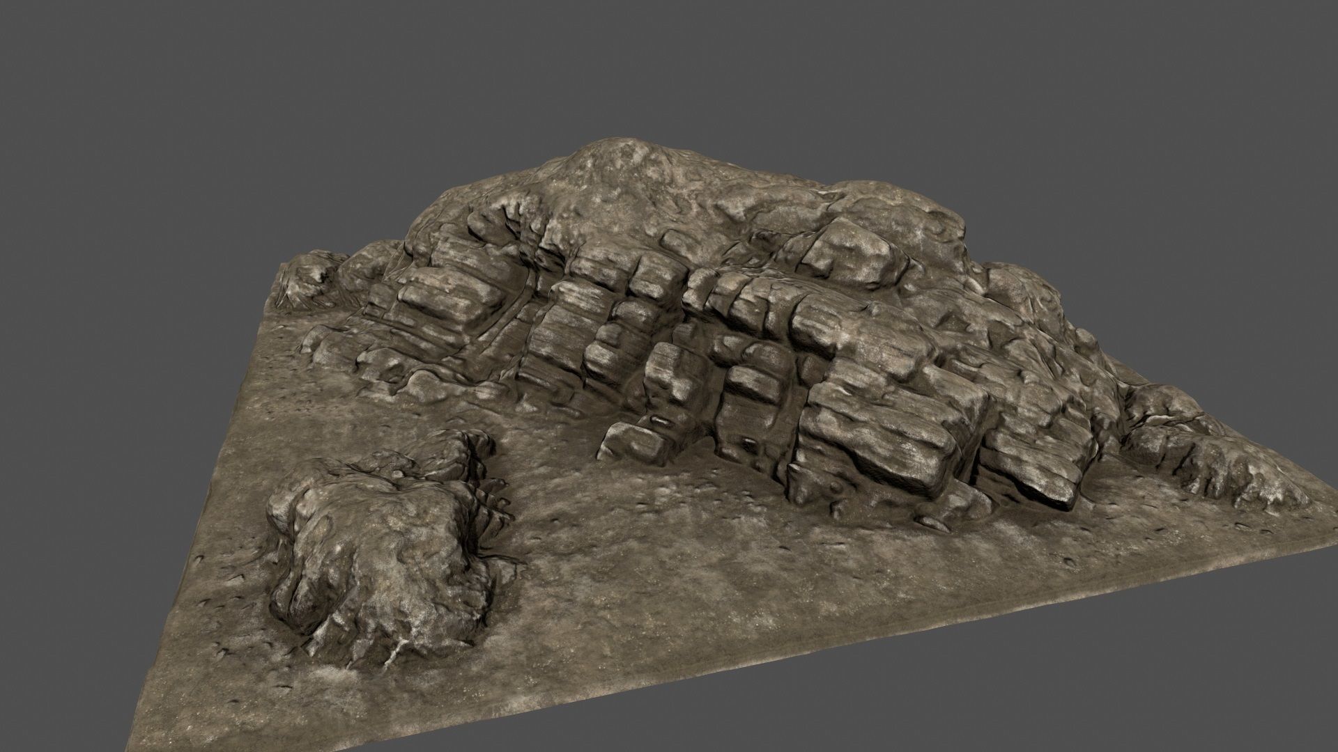 desert rocks 2 Low-poly 3D model_6