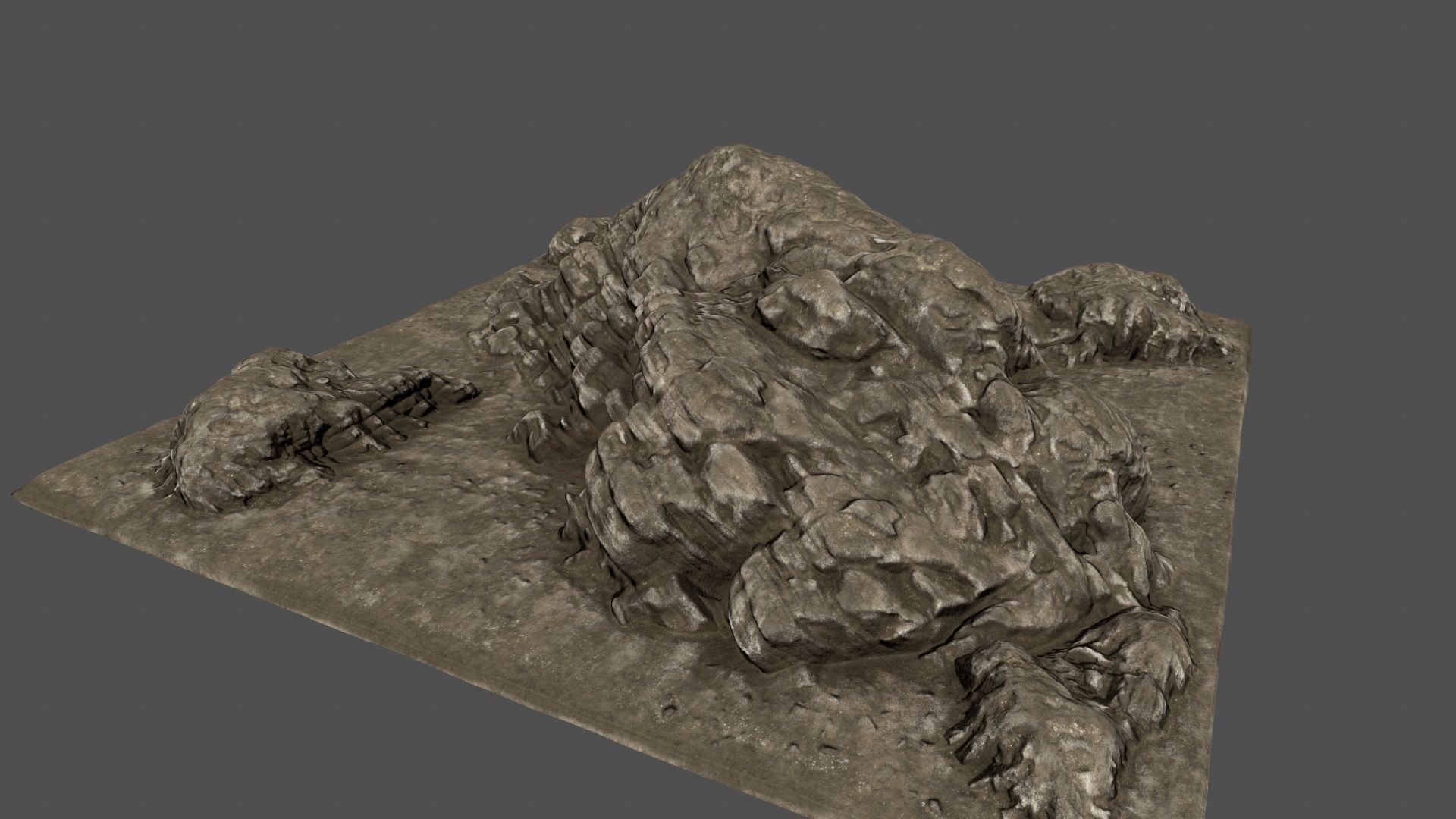 desert rocks 2 Low-poly 3D model_5