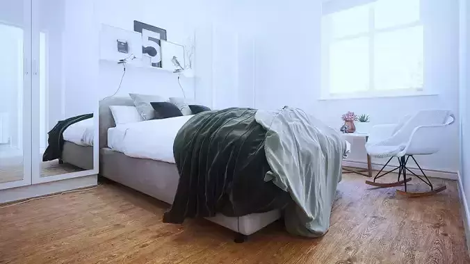 Modern Double Bed 3D model