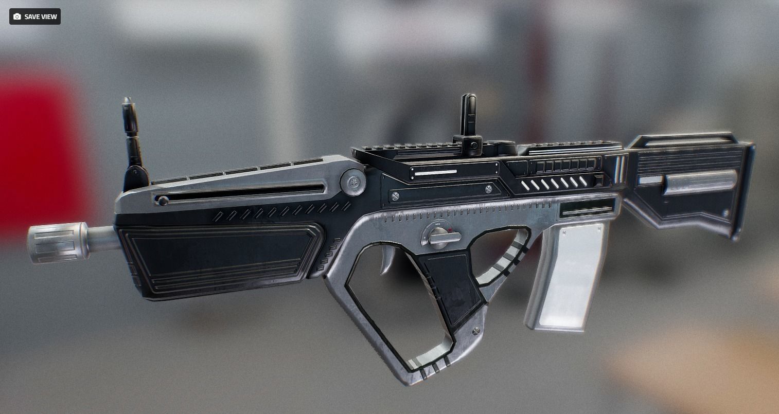 Futuristic Weapon Pack - Unity and Unreal Packages Low-poly 3D model_69