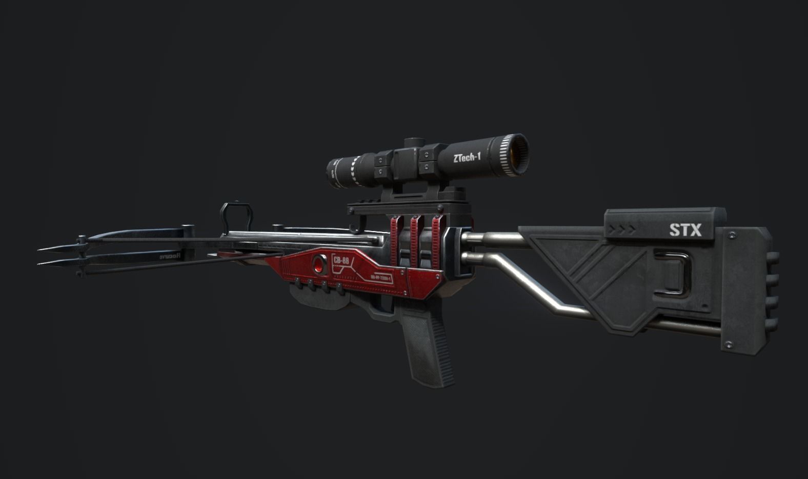 Futuristic Weapon Pack - Unity and Unreal Packages Low-poly 3D model_50