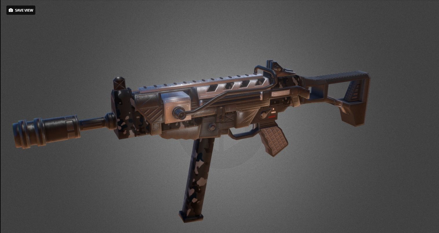 Futuristic Weapon Pack - Unity and Unreal Packages Low-poly 3D model_73