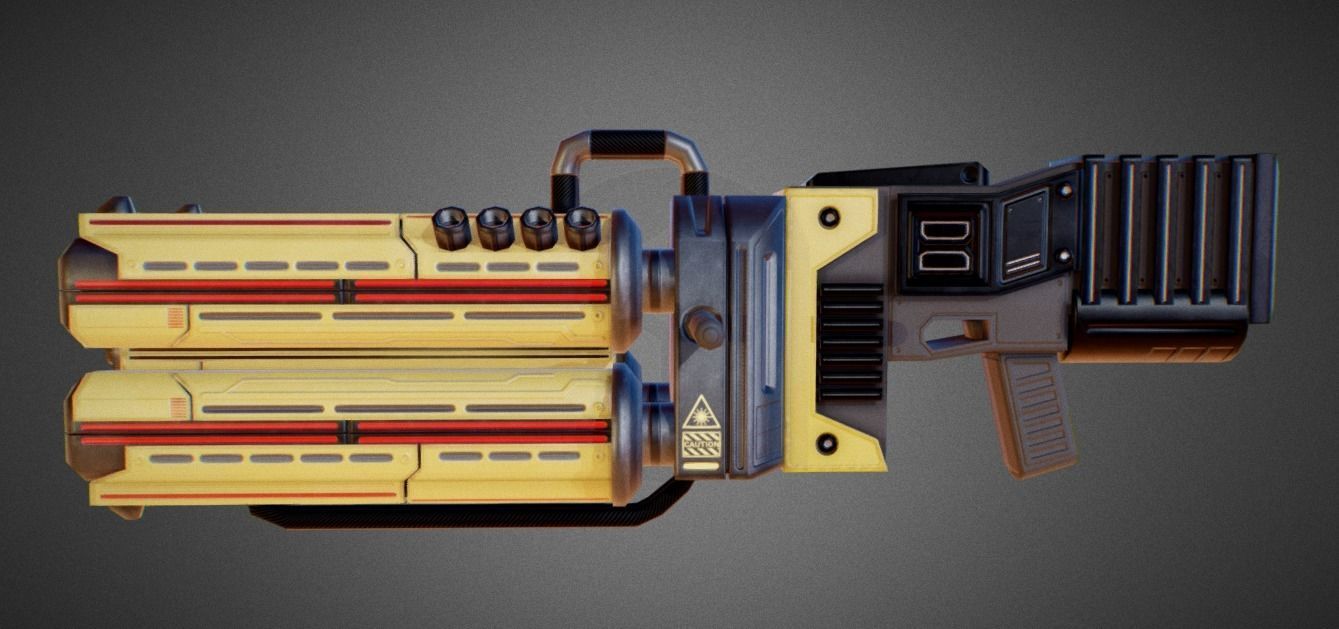 Futuristic Weapon Pack - Unity and Unreal Packages Low-poly 3D model_64