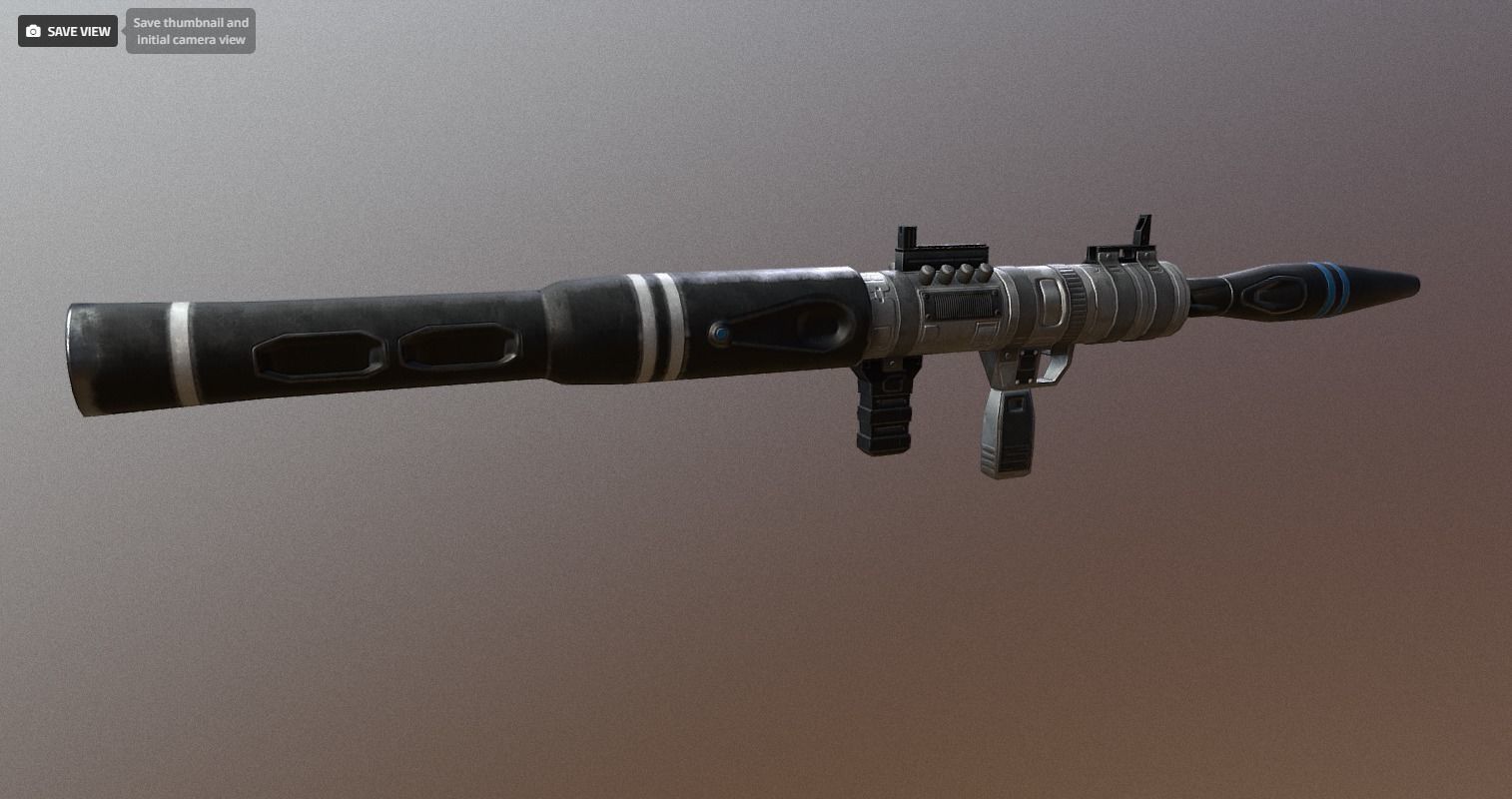 Futuristic Weapon Pack - Unity and Unreal Packages Low-poly 3D model_80