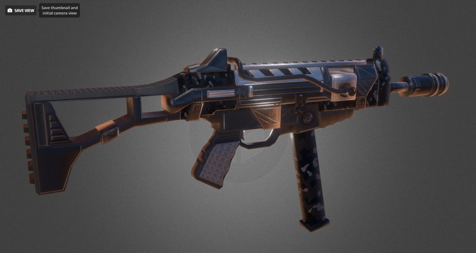 Futuristic Weapon Pack - Unity and Unreal Packages Low-poly 3D model_68