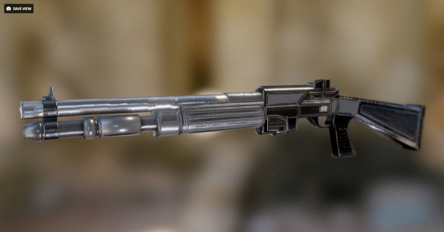 Futuristic Weapon Pack - Unity and Unreal Packages Low-poly 3D model_67