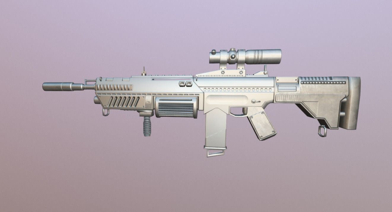 Futuristic Weapon Pack - Unity and Unreal Packages Low-poly 3D model_27