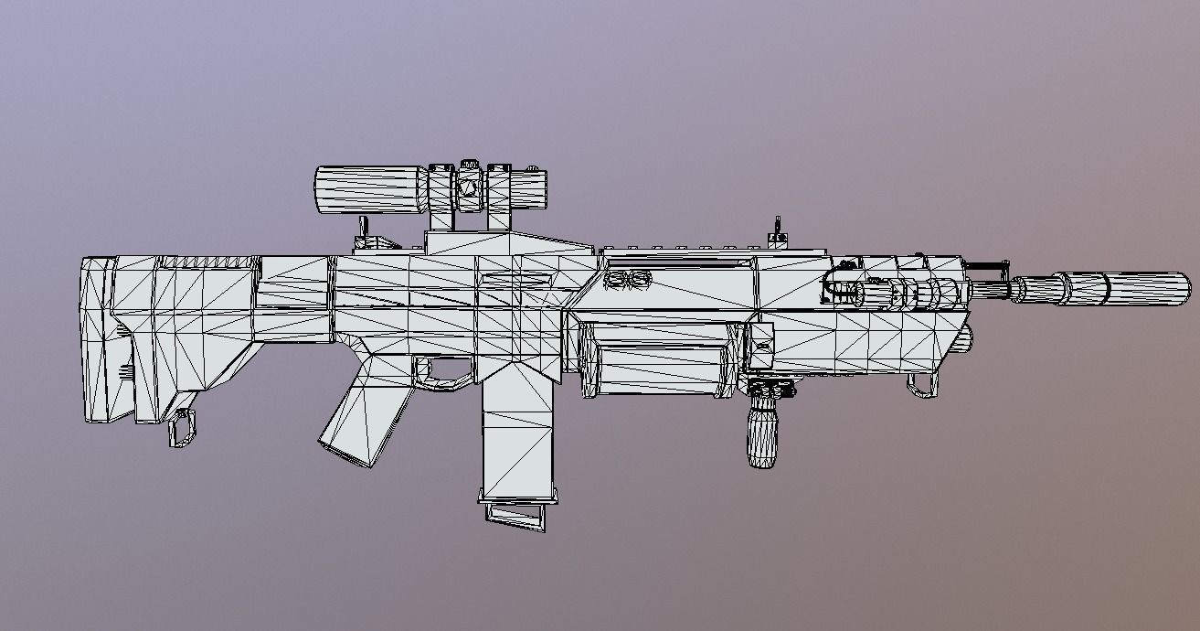 Futuristic Weapon Pack - Unity and Unreal Packages Low-poly 3D model_35