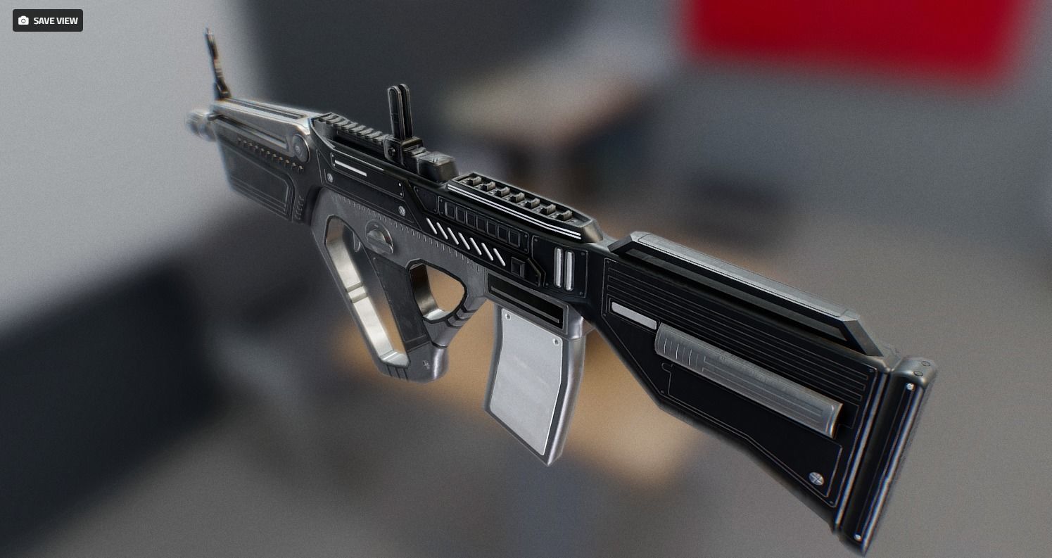 Futuristic Weapon Pack - Unity and Unreal Packages Low-poly 3D model_71