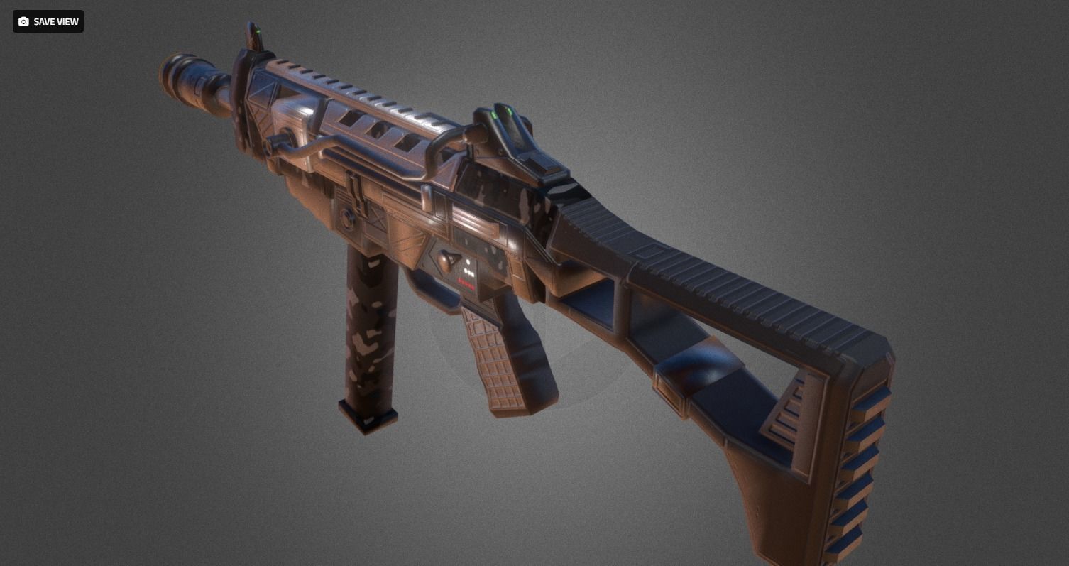 Futuristic Weapon Pack - Unity and Unreal Packages Low-poly 3D model_72