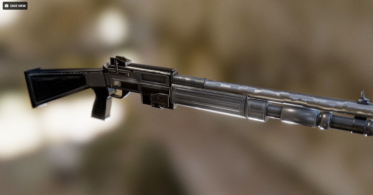 Futuristic Weapon Pack - Unity and Unreal Packages Low-poly 3D model_70