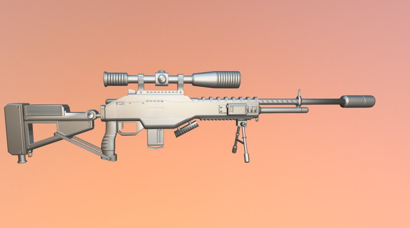 Futuristic Weapon Pack - Unity and Unreal Packages Low-poly 3D model_7