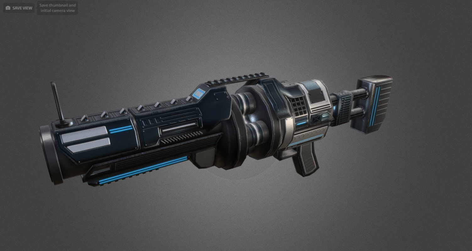 Futuristic Weapon Pack - Unity and Unreal Packages Low-poly 3D model_75