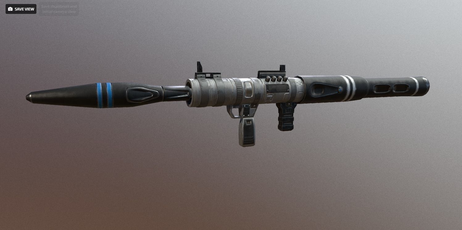 Futuristic Weapon Pack - Unity and Unreal Packages Low-poly 3D model_79