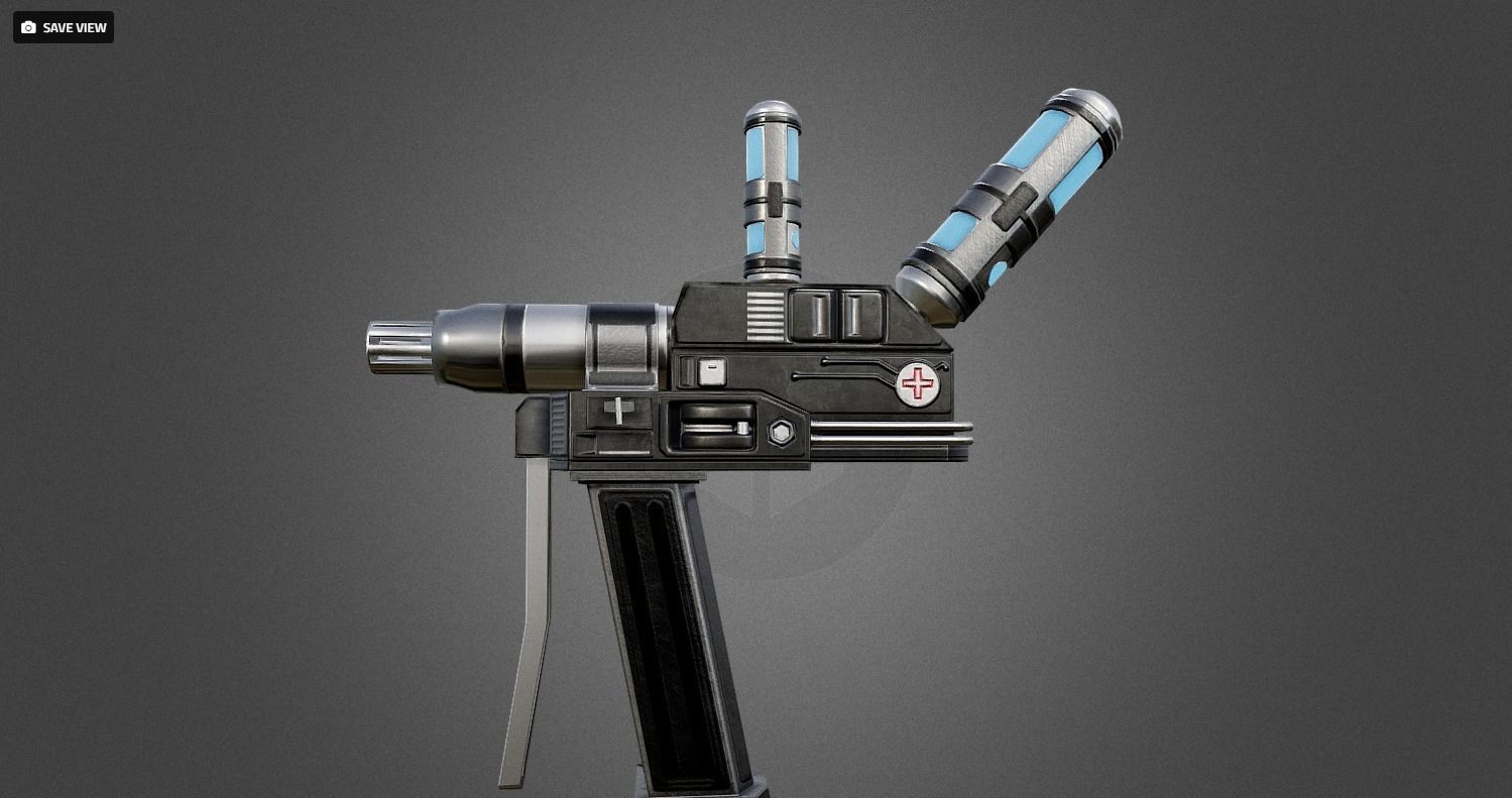 Futuristic Weapon Pack - Unity and Unreal Packages Low-poly 3D model_56