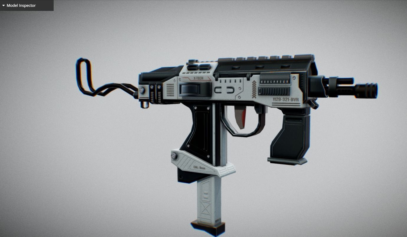 Futuristic Weapon Pack - Unity and Unreal Packages Low-poly 3D model_15