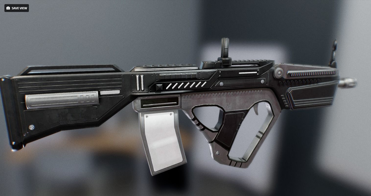 Futuristic Weapon Pack - Unity and Unreal Packages Low-poly 3D model_74