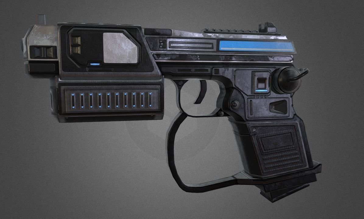 Futuristic Weapon Pack - Unity and Unreal Packages Low-poly 3D model_65