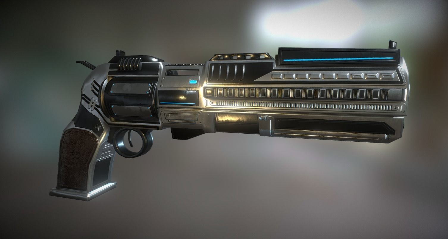 Futuristic Weapon Pack - Unity and Unreal Packages Low-poly 3D model_77