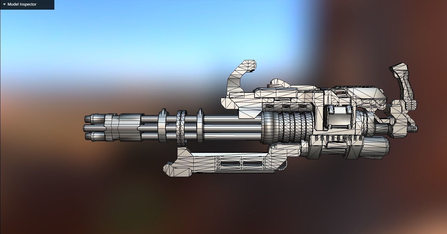 Futuristic Weapon Pack - Unity and Unreal Packages Low-poly 3D model_20