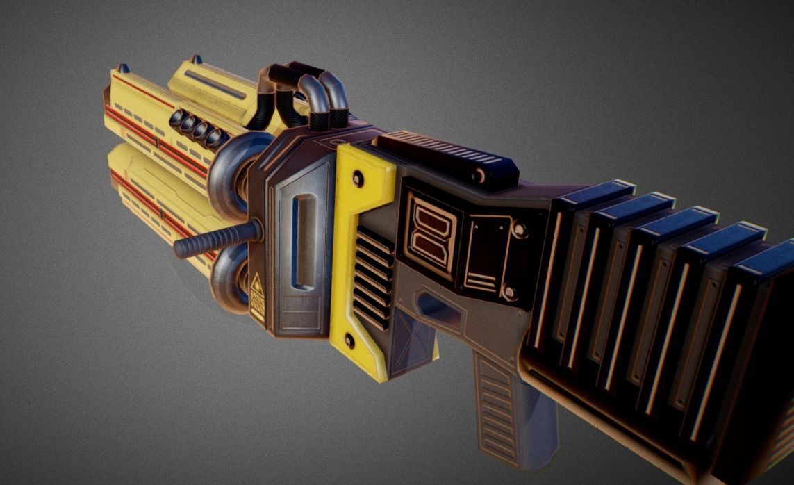 Futuristic Weapon Pack - Unity and Unreal Packages Low-poly 3D model_62
