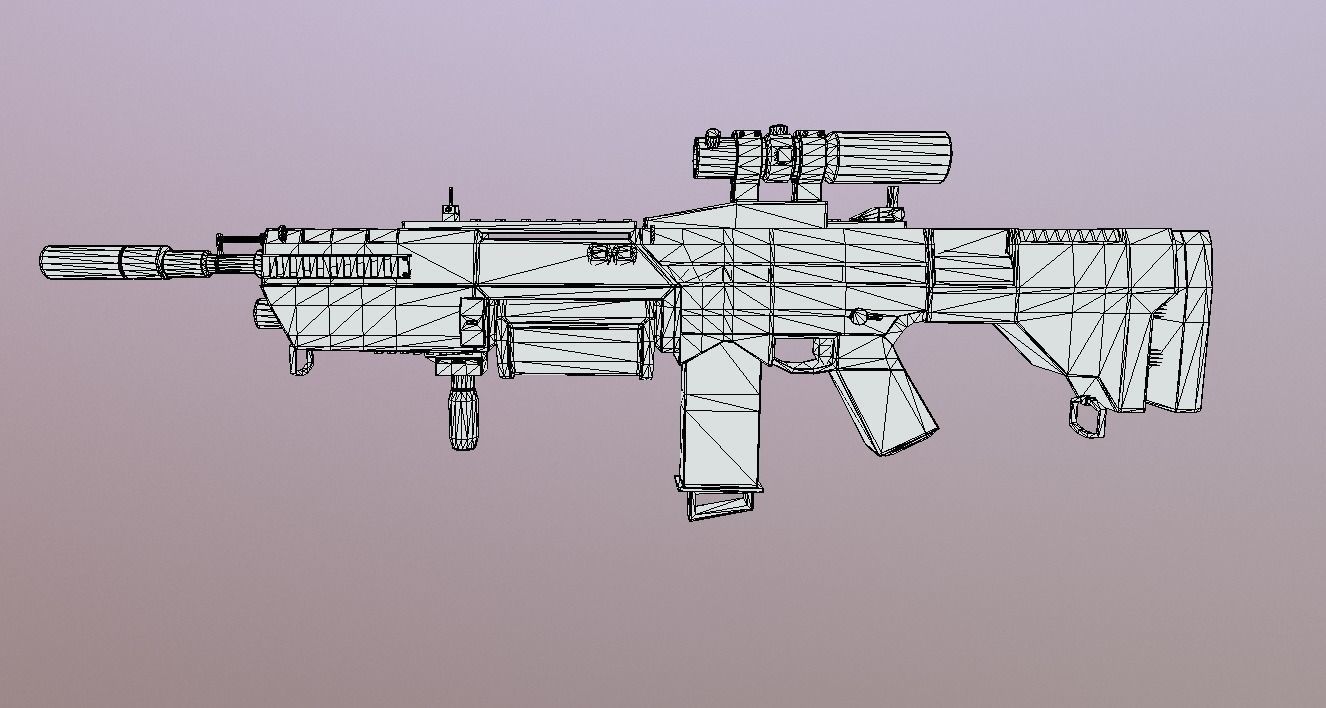 Futuristic Weapon Pack - Unity and Unreal Packages Low-poly 3D model_34