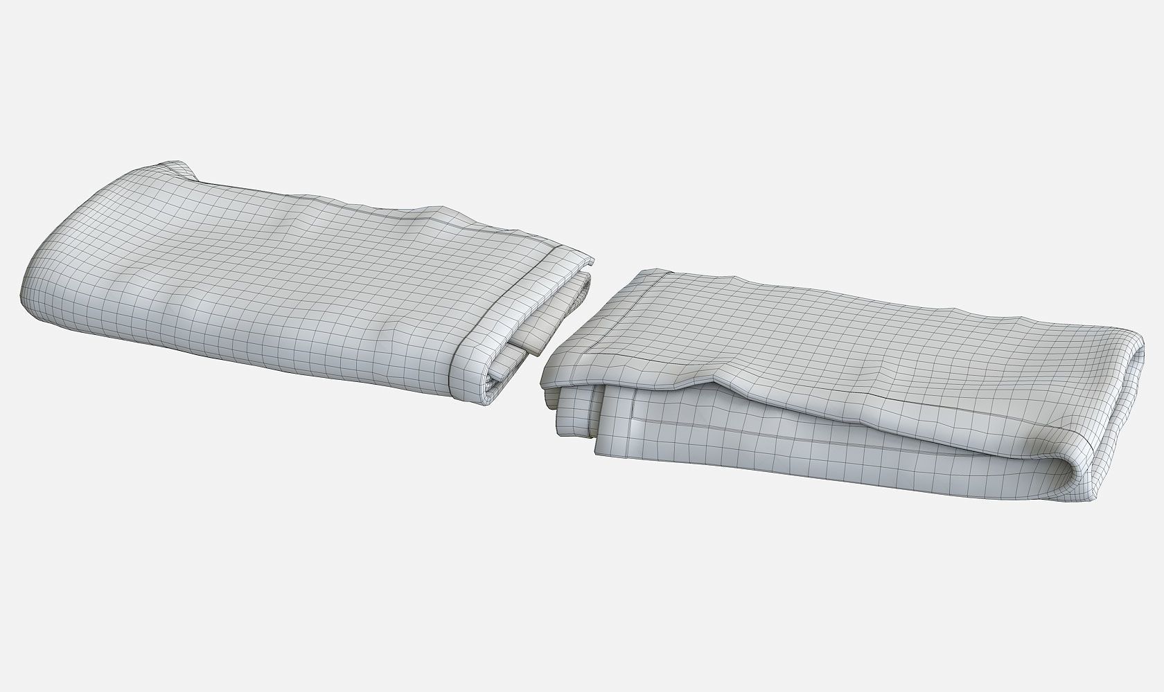 Blanket Folded V1 Low-poly 3D model_15